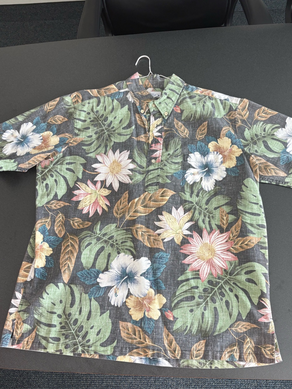 Reyn Spooner Tropical Floral pullover shirt Multi Green